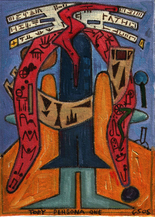 Pintura titulada "Toby - Persona 1" por Gerald Shepherd F.F.P.S., Obra de arte original, Oleo