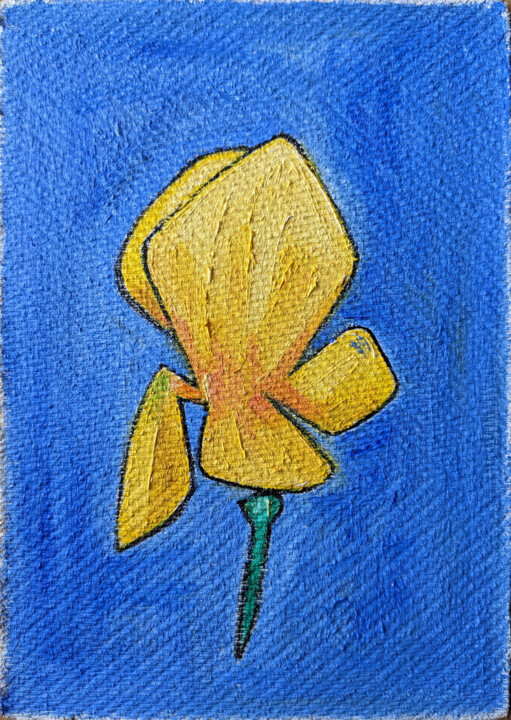 Painting titled "Yellow Magnolia - S…" by Gerald Shepherd F.F.P.S., Original Artwork, Oil
