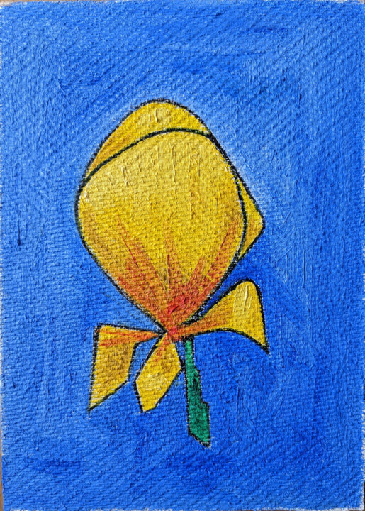 Malerei mit dem Titel "Yellow Magnolia - S…" von Gerald Shepherd F.F.P.S., Original-Kunstwerk, Öl