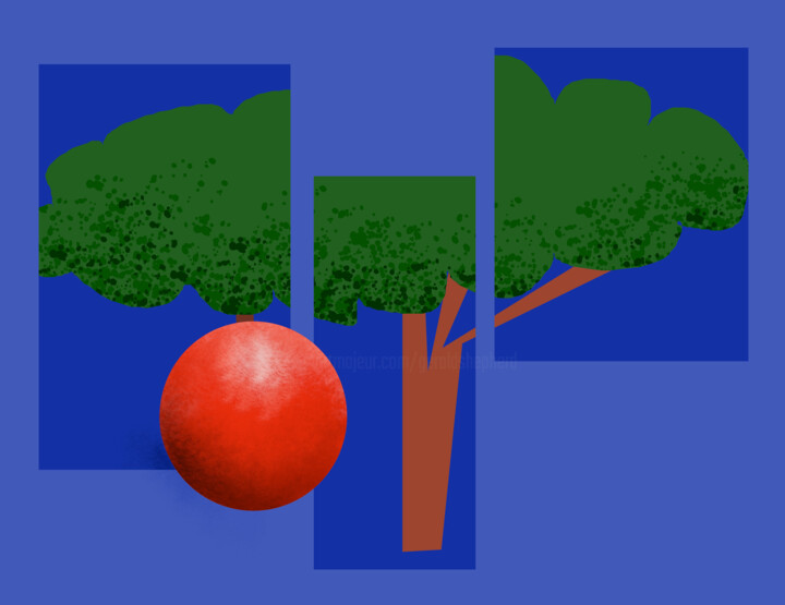 Digital Arts titled "The Big Fruit" by Gerald Shepherd F.F.P.S., Original Artwork, Digital Painting