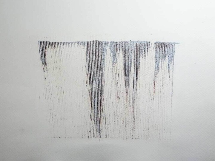 Pintura titulada "TRACES | Plage, six…" por Gérard Allaguillemette, Obra de arte original, Acrílico