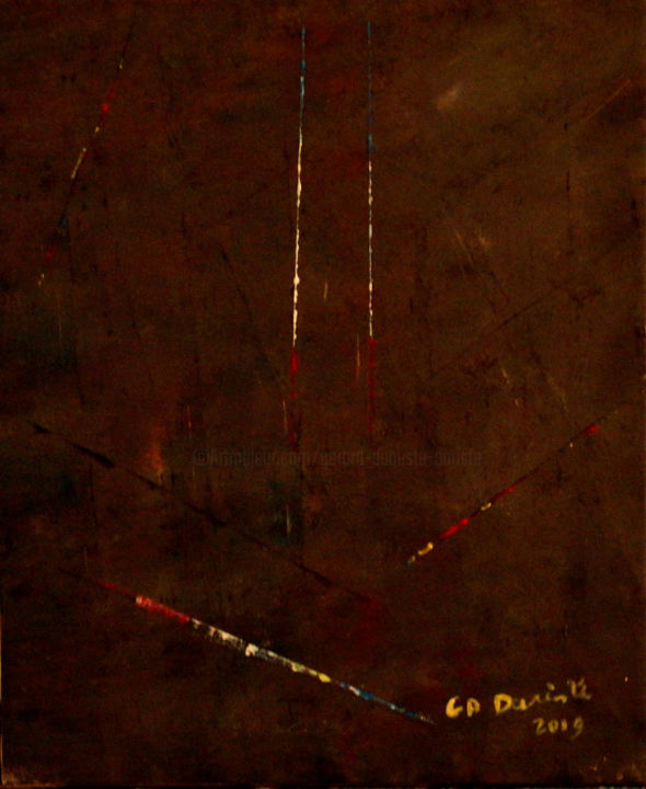 Peinture intitulée "lignes" par Gerard Auguste Dariste, Œuvre d'art originale, Huile