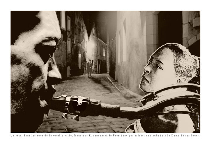 Photography titled "Kafka, Billie et Le…" by Gérard Bertrand, Original Artwork, Manipulated Photography
