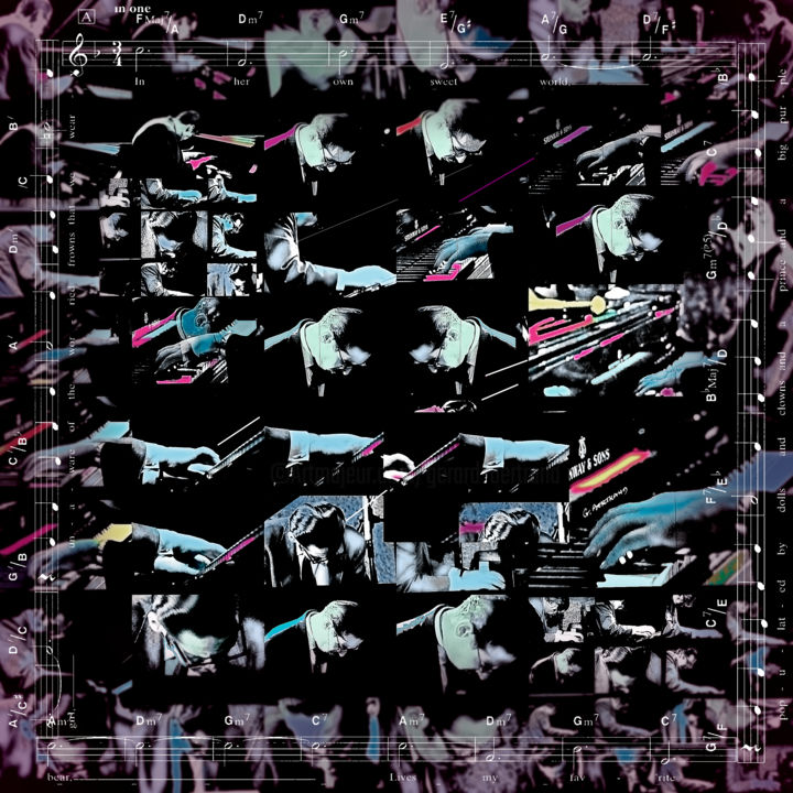 Arts numériques intitulée "Bill Evans "Waltz F…" par Gérard Bertrand, Œuvre d'art originale, Photographie manipulée