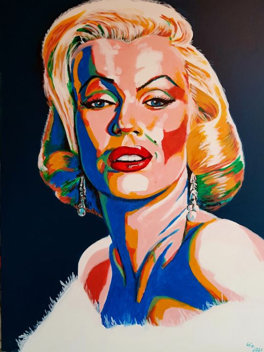 Painting titled "MM - La Star" by Gg, Original Artwork, Acrylic