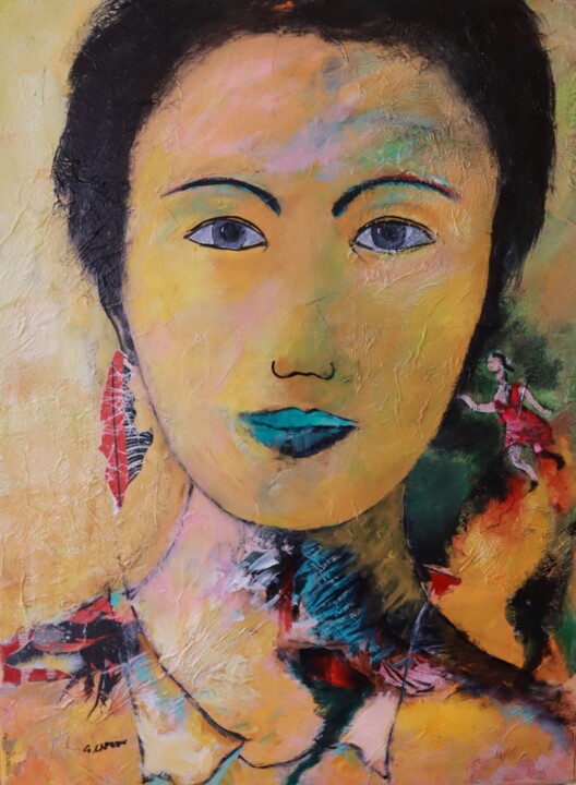 Peinture intitulée "Hong" par Gérard Capron (G.CAPRON), Œuvre d'art originale, Acrylique