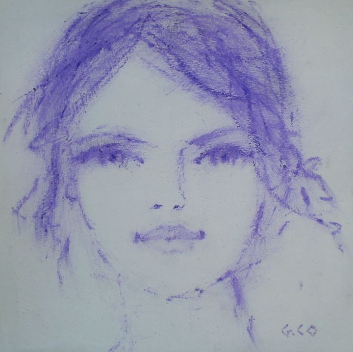 Drawing titled "Visage" by Gérard Cottereau, Original Artwork, Other