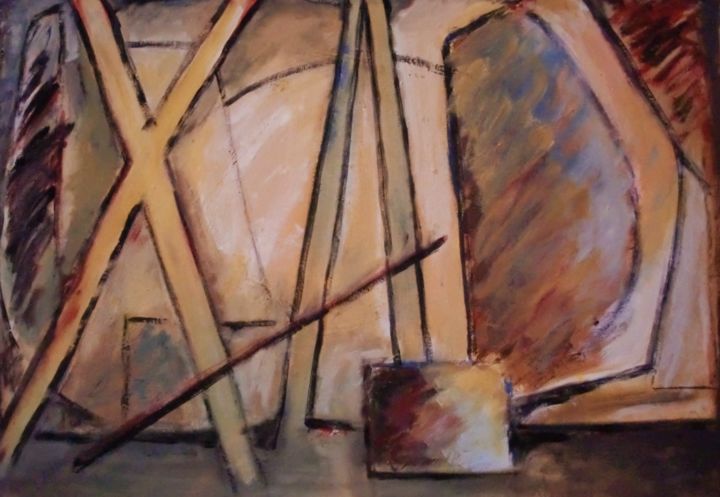 Painting titled "Composition" by Gerard Desboeufs, Original Artwork, Acrylic