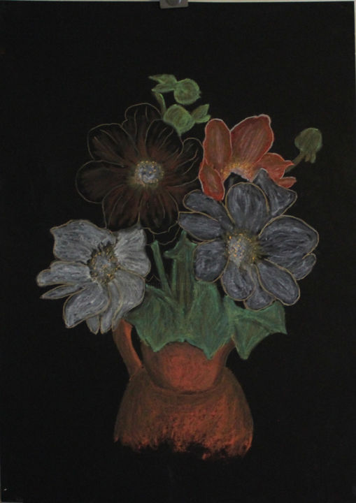 Peinture intitulée "311 - Bouquet Essai…" par Gdlapalette, Œuvre d'art originale, Pastel