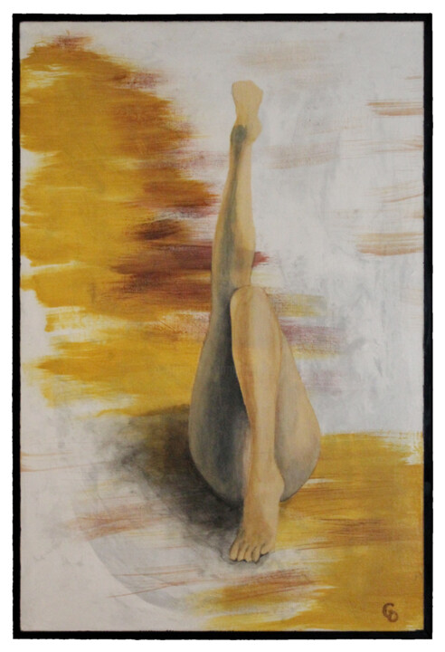 Painting titled "322 - Jeu de jambes" by Gdlapalette, Original Artwork, Acrylic Mounted on Wood Stretcher frame