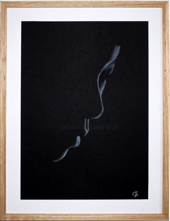 Drawing titled "338 - serie femme -…" by Gdlapalette, Original Artwork, Pastel Mounted on Wood Panel