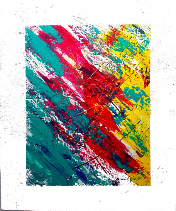 Peinture intitulée "Le 7ème continent" par Gerard G. Drexler, Œuvre d'art originale, Acrylique