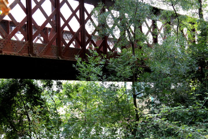 Fotografía titulada "le vieux pont rouil…" por Gerard Jeanjean, Obra de arte original