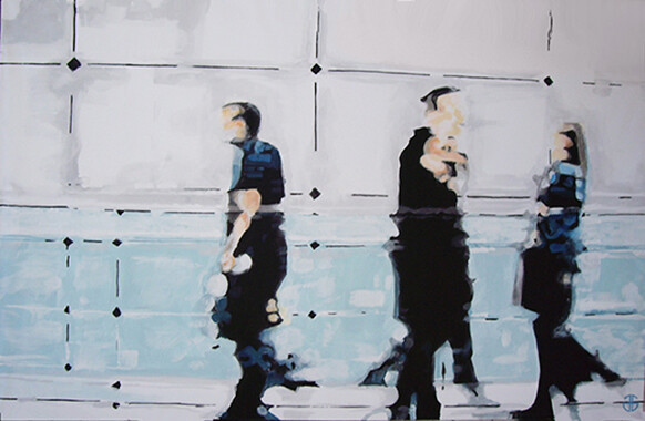 Malarstwo zatytułowany „Rue 3” autorstwa Gerard Jouannet, Oryginalna praca, Akryl