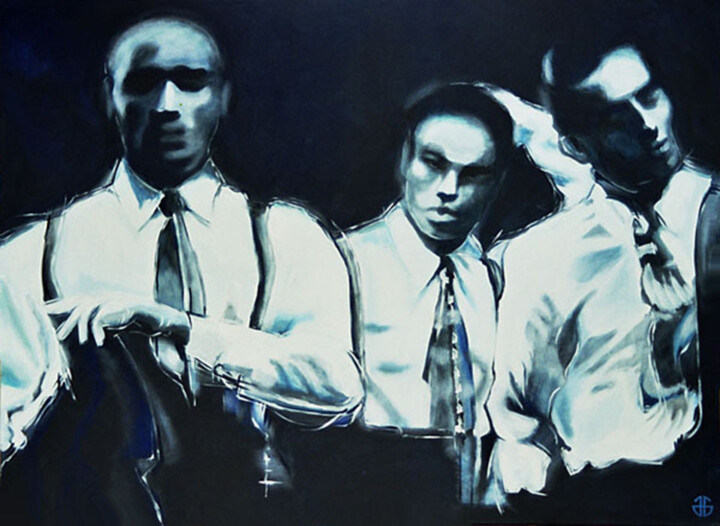 Картина под названием "trio" - Gerard Jouannet, Подлинное произведение искусства, Акрил