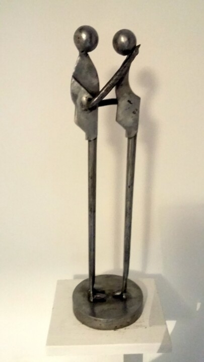 Sculpture intitulée "LE FRISSON EST PARTI" par Gerard Lami, Œuvre d'art originale, Métaux