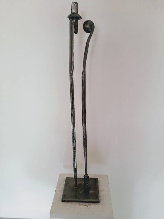 Skulptur mit dem Titel "COMPLICITE AMOUREUSE" von Gerard Lami, Original-Kunstwerk, Metalle