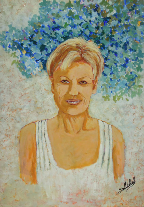 Painting titled "Jocelyne" by Gérard Michel, Original Artwork