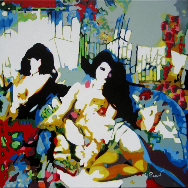 Peinture intitulée "Les fleurs du Mâle 8" par Gerard Picard, Œuvre d'art originale