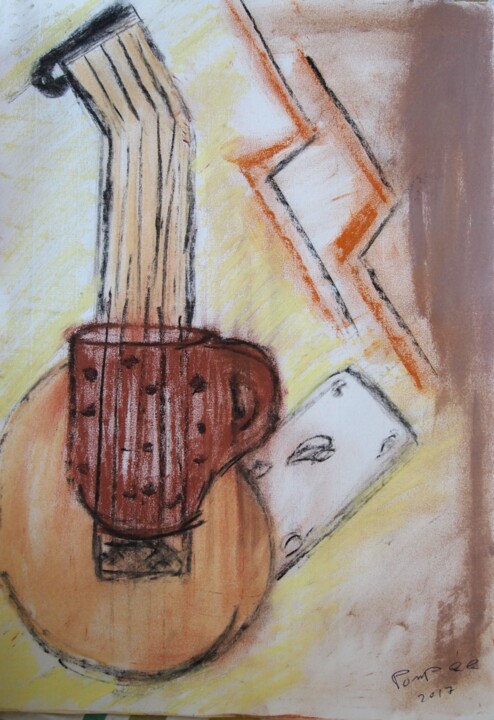Drawing titled "le vice" by Gerard Pompee, Original Artwork, Pastel