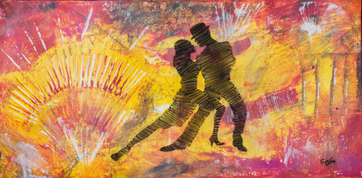 Peinture intitulée "La Milonga" par Gérard Scordia, Œuvre d'art originale, Acrylique Monté sur Châssis en bois