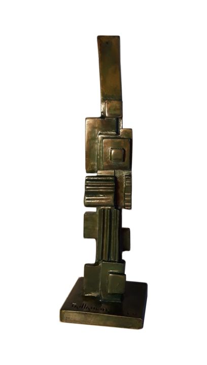 Sculpture titled "Totem 8" by Gérard Taillandier, Original Artwork, Bronze