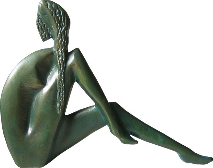 Sculpture titled "Ondine" by Gérard Taillandier, Original Artwork, Bronze