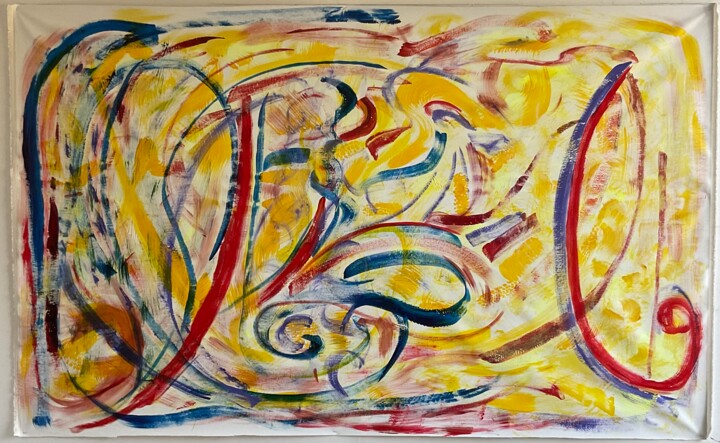 Painting titled "Tango" by G. Bartist, Original Artwork, Acrylic Mounted on Wood Stretcher frame