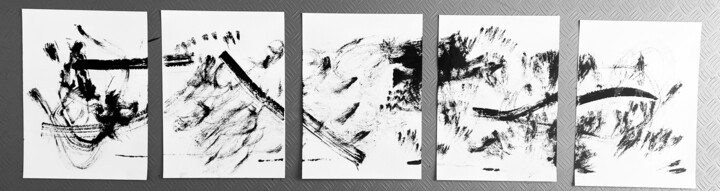 Pintura intitulada "Five" por G. Bartist, Obras de arte originais, Acrílico