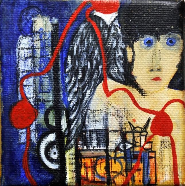 Peinture intitulée "email_2_flux_sangui…" par Gerard, Œuvre d'art originale, Huile
