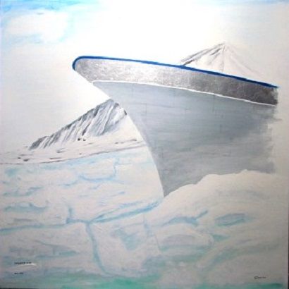 Peinture intitulée "swalbard-19-02-19te…" par Gerard Dugardin, Œuvre d'art originale, Acrylique