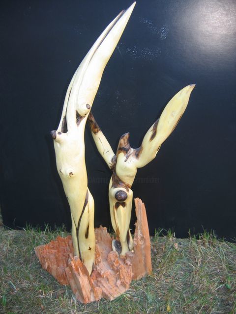 Sculpture titled "ENSEMBLE" by Gérard Didier, Original Artwork, Wood