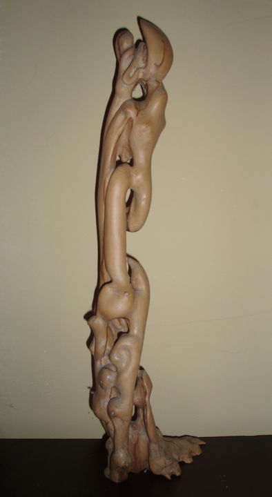 Sculpture titled "ELEVATION" by Gérard Didier, Original Artwork, Wood
