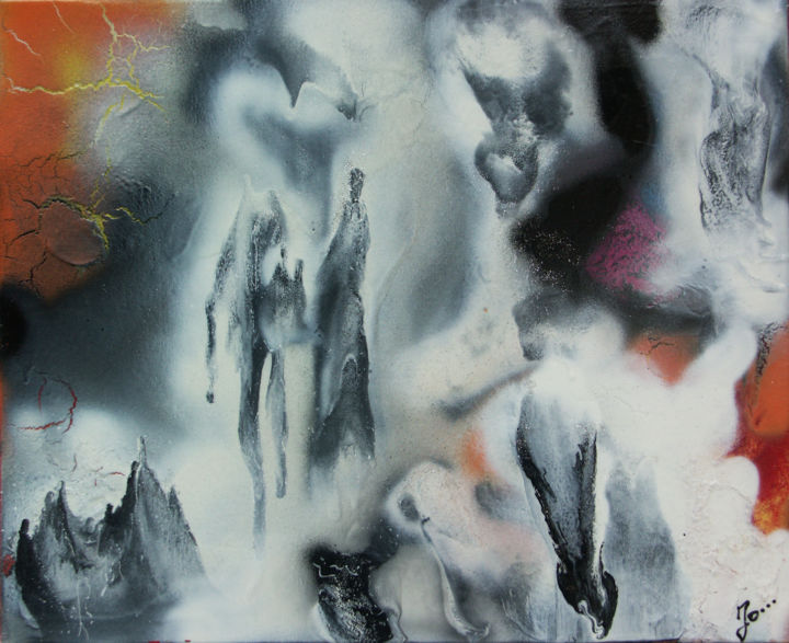 Peinture intitulée "OMBRES" par Josiane Maddaleno, Œuvre d'art originale, Acrylique