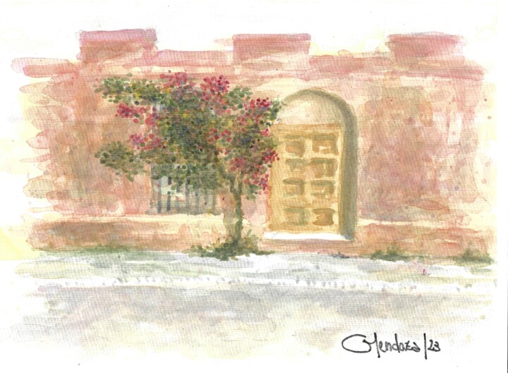 Painting titled "Remembranza quieta." by Gerardo Mendoza, Original Artwork, Watercolor