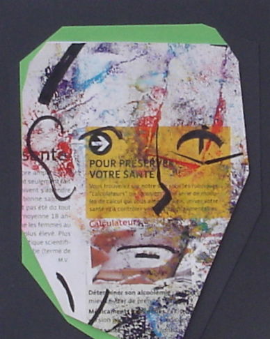 Collages intitulée "Portrait" par Christelle Gérardy, Œuvre d'art originale,