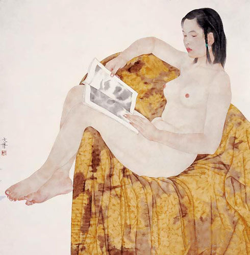 Painting titled "1999-liang-wen-bo-l…" by Raud, Original Artwork