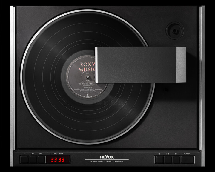 摄影 标题为“Vinylography 92 Rox…” 由Gerd Schaller, 原创艺术品, 数码摄影 安装在铝上