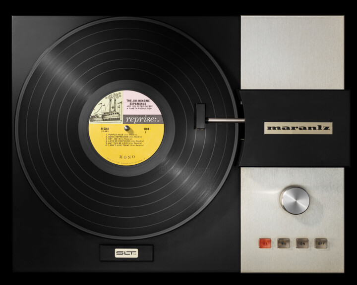 Fotografia zatytułowany „Vinylography 101 Th…” autorstwa Gerd Schaller, Oryginalna praca, Fotografia cyfrowa Zamontowany na…