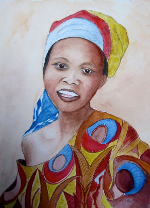 绘画 标题为“029-couleurs-d-afri…” 由Germaine Mauclere, 原创艺术品