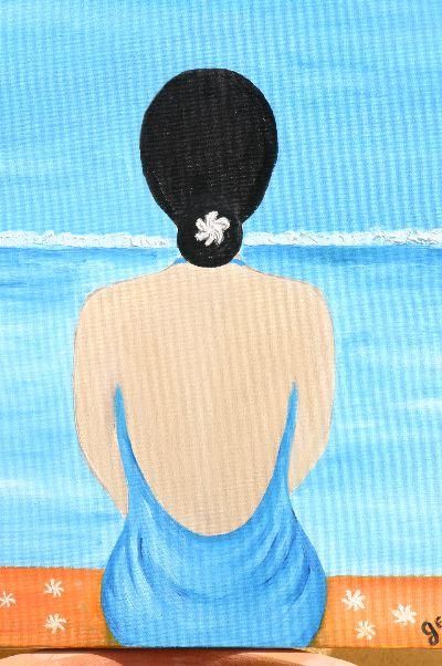 Картина под названием "La piscine du Beach…" - Florence Germain, Подлинное произведение искусства