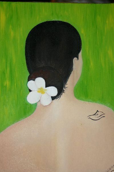 Painting titled "Petite fleur" by Florence Germain, Original Artwork