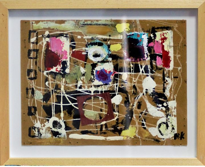 Painting titled "VERRES AUX AGRAFES" by Germain Henneka, Original Art, Acrylic