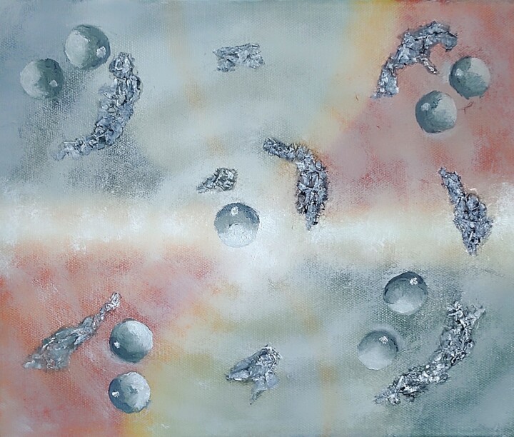 Painting titled "Water and Bubbles" by German Bradley, Original Artwork, Oil
