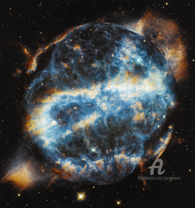 Photographie intitulée "Nebula NGC5189" par Germaneart, Œuvre d'art originale, Photographie numérique