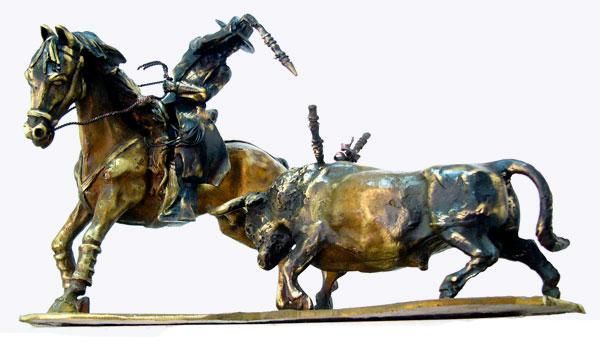 Sculpture intitulée "El Violín en todo l…" par German Garcia Cardona, Œuvre d'art originale