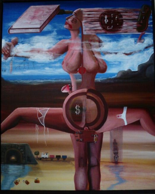 Pintura titulada "prostitucion en el…" por Germanrrubio, Obra de arte original