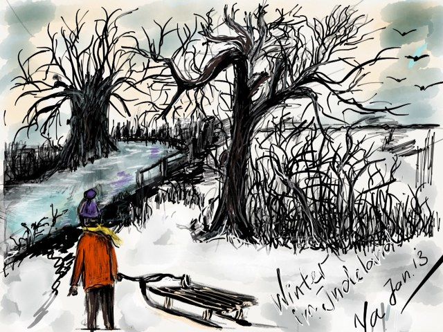"Indeland im Winter.…" başlıklı Tablo Gernot Nakaten tarafından, Orijinal sanat