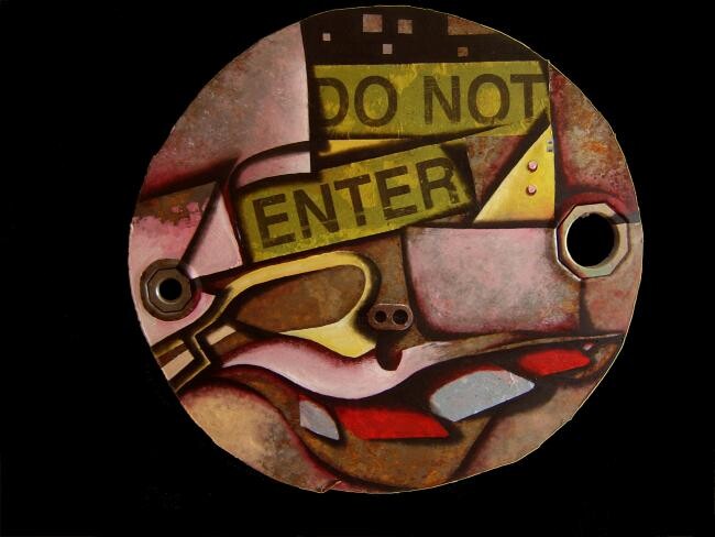 Peinture intitulée "do not enter!" par Gero Erny, Œuvre d'art originale