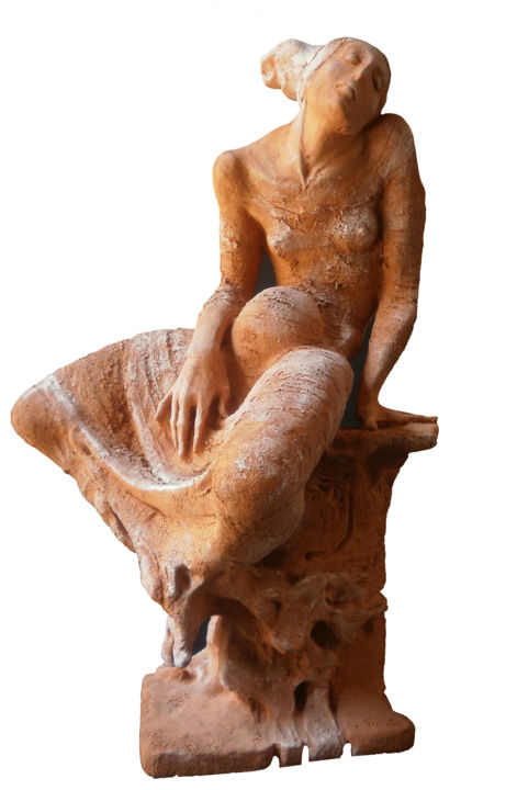 Sculpture titled "Sogno d'amore" by Mirella Gerosa, Original Artwork, Terra cotta